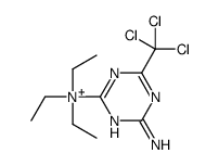 [4-amino-6-(trichloromethyl)-1,3,5-triazin-2-yl]-triethylazanium Structure