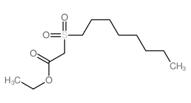 Acetic acid,2-(octylsulfonyl)-, ethyl ester structure