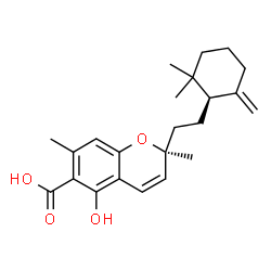 2-[2-(6,6-Dimethyl-2-methylenecyclohexyl)ethyl]-5-hydroxy-2,7-dimethyl-2H-1-benzopyran-6-carboxylic acid结构式