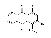 2,4-dibromo-1-(methylamino)anthracene-9,10-dione结构式