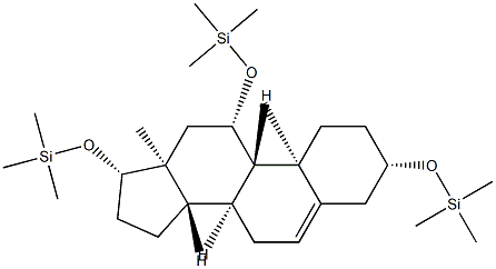 3β,11β,17β-Tris(trimethylsilyloxy)androst-5-ene结构式