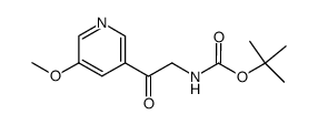 [2-(5-Methoxy-pyridin-3-yl)-2-oxo-ethyl]-carbamic acid tert-butyl ester Structure