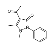 4-acetyl-1,5-dimethyl-2-phenylpyrazol-3-one Structure