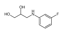 3-(3-fluoro-anilino)-propane-1,2-diol结构式