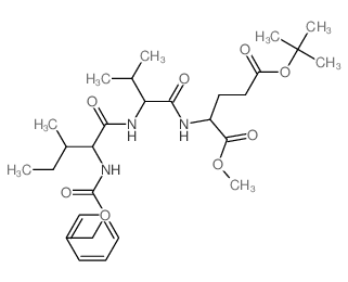 methyl tert-butyl 2-[[3-methyl-2-[(3-methyl-2-phenylmethoxycarbonylamino-pentanoyl)amino]butanoyl]amino]pentanedioate结构式