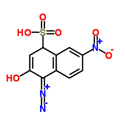 6-Nitro-1-diazo-2-naphthol-4-sulfonic acid structure