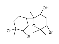 (2R)-5β-Bromo-2-[(1S,3S,4S)-3-bromo-4-chloro-4-methylcyclohexyl]tetrahydro-2,6,6-trimethyl-2H-pyran-3α-ol structure