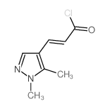 (2E)-3-(1,5-dimethyl-1H-pyrazol-4-yl)acryloyl chloride structure