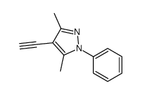 4-ETHYNYL-3,5-DIMETHYL-1-PHENYL-1H-PYRAZOLE结构式