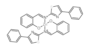 (6Z)-6-[[(4-phenyl-1,3-thiazol-2-yl)amino]methylidene]cyclohexa-2,4-dien-1-one; zinc Structure