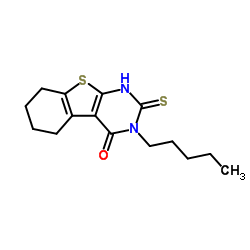 2-mercapto-3-pentyl-5,6,7,8-tetrahydro[1]benzothieno[2,3-d]pyrimidin-4(3H)-one Structure