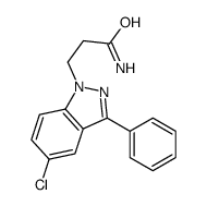 3-(5-chloro-3-phenylindazol-1-yl)propanamide Structure