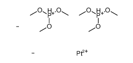 carbanide,platinum(2+),trimethoxyphosphanium Structure