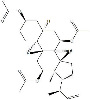 24-Nor-5β-chol-22-ene-3α,7α,12α-triol triacetate结构式