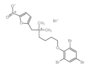 dimethyl-[(5-nitro-2-furyl)methyl]-[4-(2,4,6-tribromophenoxy)butyl]azanium Structure