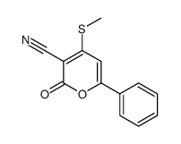 4-methylsulfanyl-2-oxo-6-phenylpyran-3-carbonitrile结构式