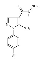 5-AMINO-1-(4-BROMOPHENYL)-1H-PYRAZOLE-4-CARBOHYDRAZIDE structure