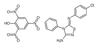 3-amino-5-(4-chloro-anilino)-4-phenyl-[1,2,4]thiadiazolium, picrate结构式