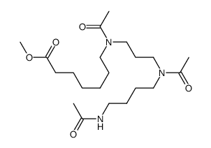 7-(Acetyl-{3-[acetyl-(4-acetylamino-butyl)-amino]-propyl}-amino)-heptanoic acid methyl ester Structure