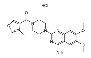 4-Amino-6,7-dimethoxy-2-[4-(3-methylisoxazole-4-carbonyl)-piperazin-1-yl]quinazoline Hydrochloride Structure