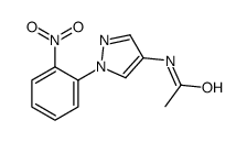 N-[1-(2-nitrophenyl)pyrazol-4-yl]acetamide Structure