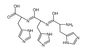 (2S)-2-[[(2S)-2-[[(2S)-2-amino-3-(1H-imidazol-5-yl)propanoyl]amino]-3-(1H-imidazol-5-yl)propanoyl]amino]-3-(1H-imidazol-5-yl)propanoic acid结构式