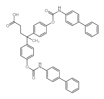 4,4-bis[4-[(4-phenylphenyl)carbamoyloxy]phenyl]pentanoic acid Structure