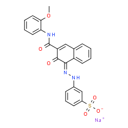 sodium 3-[[2-hydroxy-3-[(2-methoxyphenyl)carbamoyl]-1-naphthyl]azo]benzenesulphonate结构式