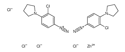 3-chloro-4-(pyrrolidinyl)benzenediazonium tetrachlorozincate (2:1)结构式