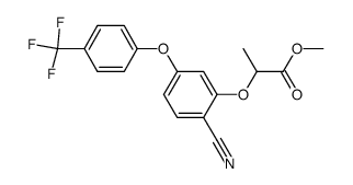 2-[2-Cyano-5-(4-trifluoromethyl-phenoxy)-phenoxy]-propionic acid methyl ester结构式