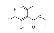 ethyl 2-acetyl-4,4-difluoro-3-hydroxybut-2-enoate Structure