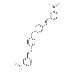 (3-nitrobenzylidene)(4-{4-[(3-nitrobenzylidene)amino]benzyl}phenyl)amine结构式