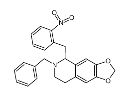 6-benzyl-5-(2-nitro-benzyl)-5,6,7,8-tetrahydro-[1,3]dioxolo[4,5-g]isoquinoline结构式