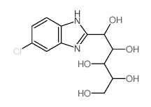 1-(5-chloro-3H-benzoimidazol-2-yl)pentane-1,2,3,4,5-pentol structure