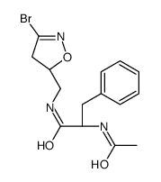 (2S)-2-acetamido-N-[(3-bromo-4,5-dihydro-1,2-oxazol-5-yl)methyl]-3-phenylpropanamide Structure