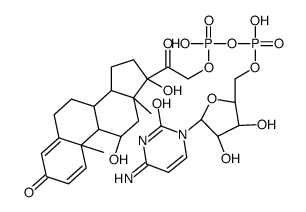 1(beta)-D-arabinofuranosylcytosine-5'-diphosphate prednisolone Structure