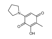 2,5-Cyclohexadiene-1,4-dione,3-hydroxy-2-methyl-5-(1-pyrrolidinyl)-(9CI)结构式