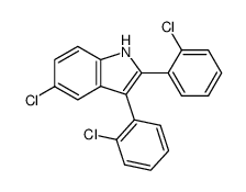 5-chloro-2,3-bis(2-chlorophenyl)indole Structure