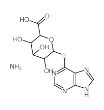 3,4,5-trihydroxy-6-(5H-purin-6-ylsulfanyl)oxane-2-carboxylic acid structure