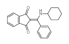 2-[(cyclohexylamino)-phenyl-methylidene]indene-1,3-dione Structure