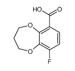 6-fluoro-3,4-dihydro-2H-1,5-benzodioxepine-9-carboxylic acid结构式