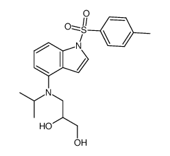 3-(isopropyl(1-tosyl-1H-indol-4-yl)amino)propane-1,2-diol Structure