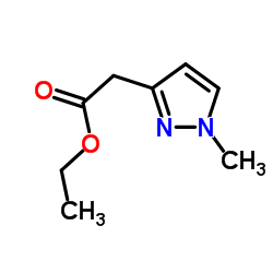 Ethyl (1-methyl-1H-pyrazol-3-yl)acetate结构式