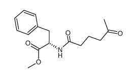 (S)-2-(5-Oxo-hexanoylamino)-3-phenyl-propionic acid methyl ester Structure