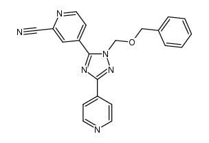 N-benzyloxymethyl-5-(2-cyano-pyridin-4-yl)-3-(pyridin-4-yl)-1,2,4-triazole Structure