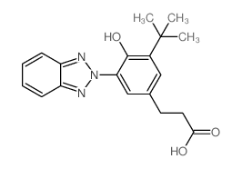 Benzenepropanoic acid, 3-(2H-benzotriazol-2-yl)-5-(1,1-dimethylethyl)-4-hydroxy- Structure