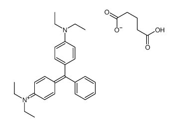 [4-[[4-(diethylamino)phenyl]phenylmethylene]-2,5-cyclohexadien-1-ylidene]diethylammonium hydrogen glutarate Structure