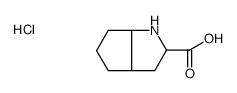 1,2,3,3a,4,5,6,6a-octahydrocyclopenta[b]pyrrole-2-carboxylic acid,hydrochloride Structure