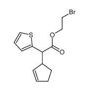 cyclopent-2-enyl-[2]thienyl-acetic acid-(2-bromo-ethyl ester)结构式