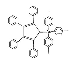 (2,3,4,5-tetraphenylcyclopenta-2,4-dien-1-ylidene)tri-p-tolyl-l5-arsane结构式